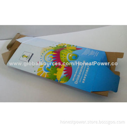 Wine Box, Made of Corrugated Flute, Customized Logos and Sizes are Accepted